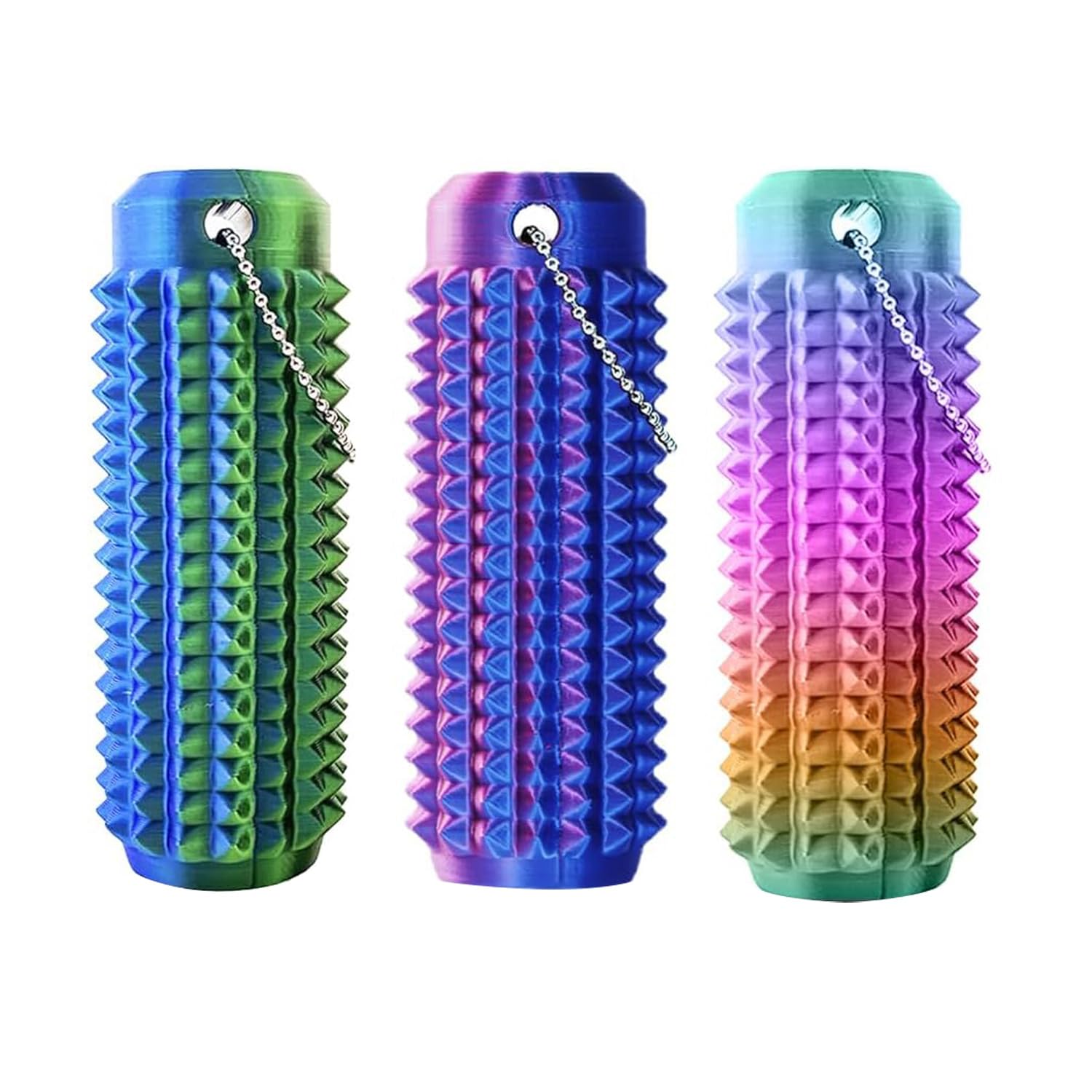 3PCS Little Ouchies Spiky Fidget Keychain compact size