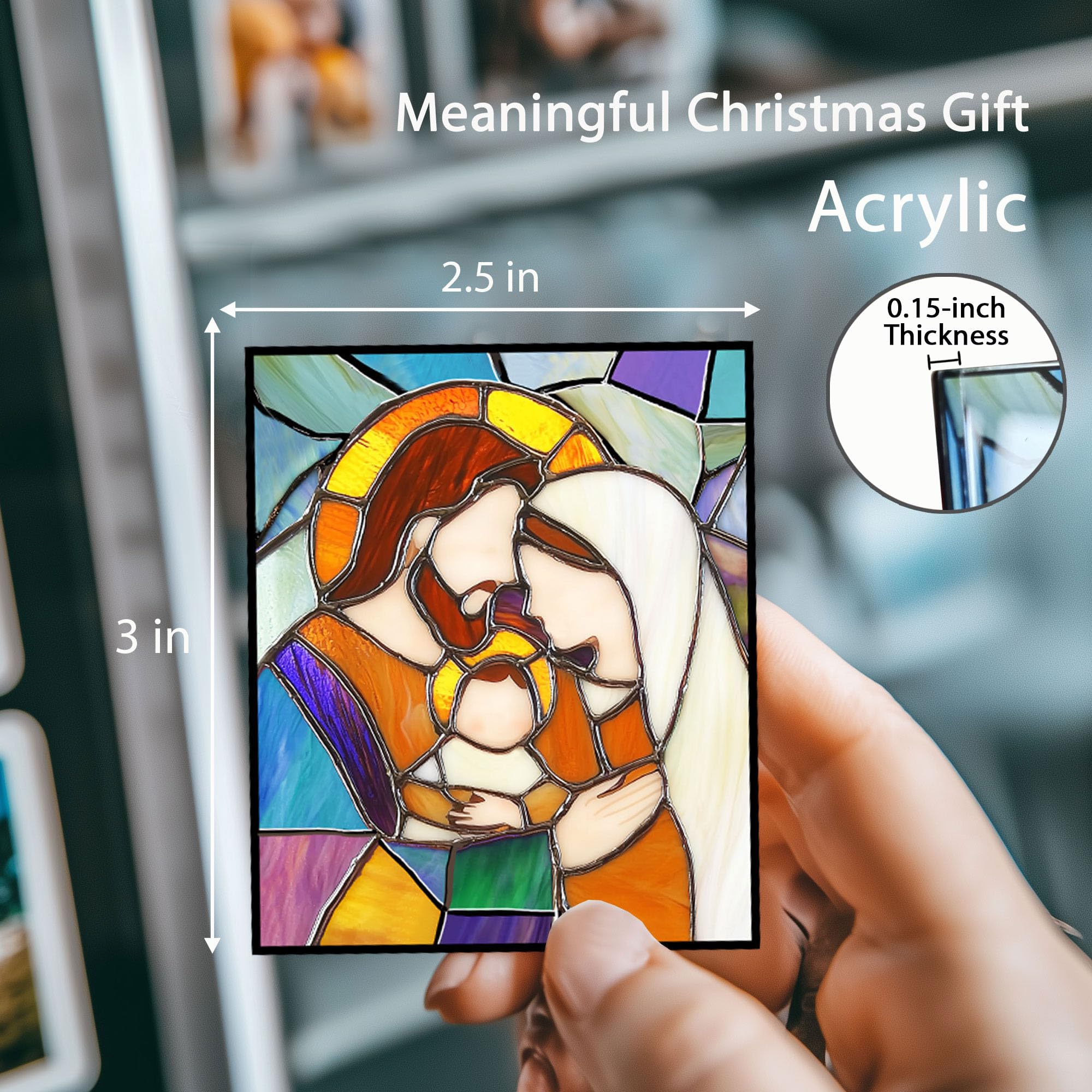 High-definition print on clear acrylic magnet with glass-like finish