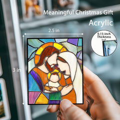 High-definition print on clear acrylic magnet with glass-like finish