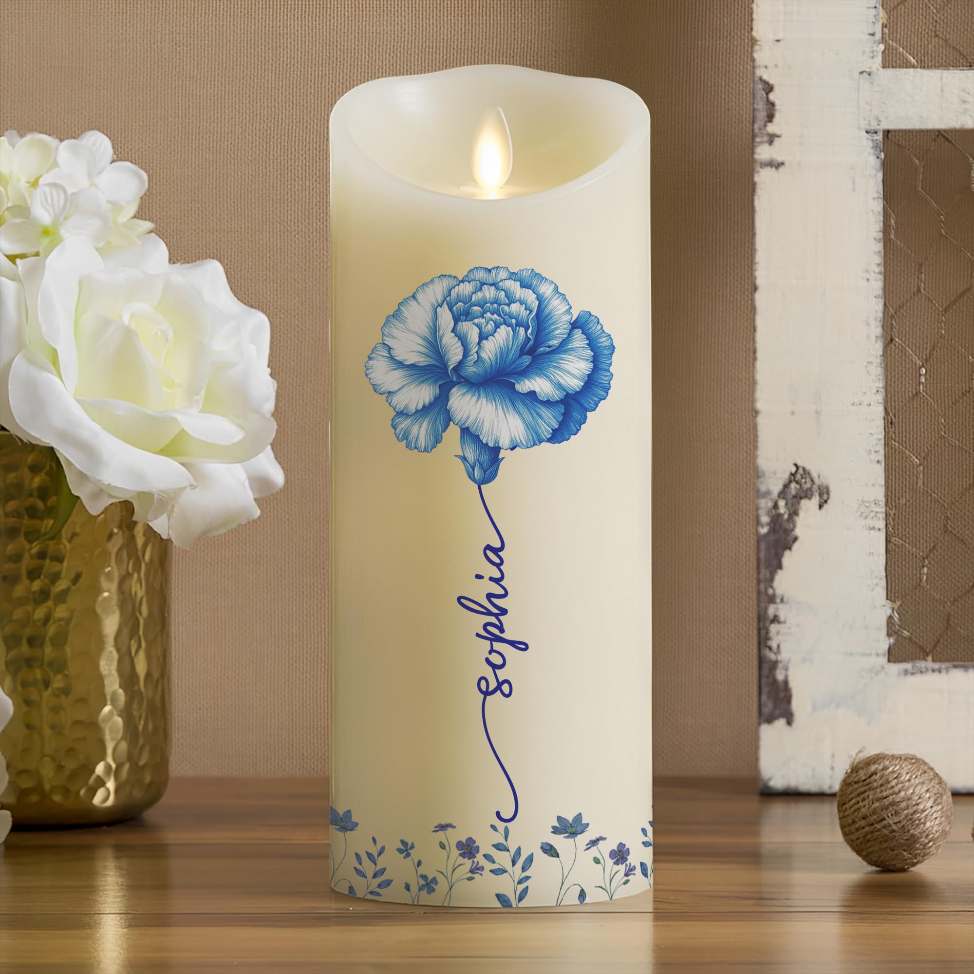 Two size options 3x6 and 3x7.8 inch for this candle