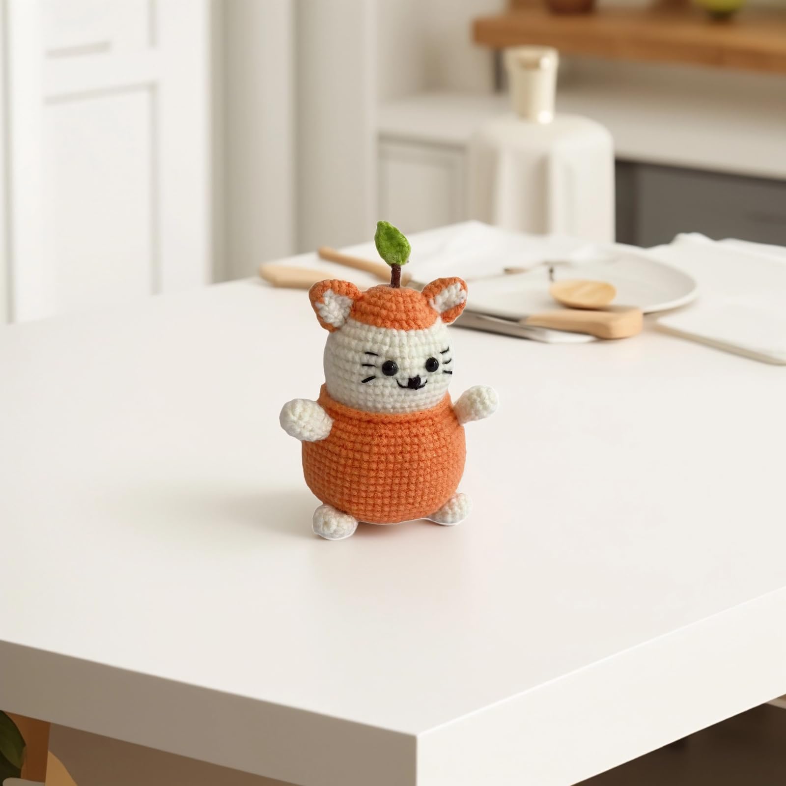 Mini crochet cat doll 4.3 inches size