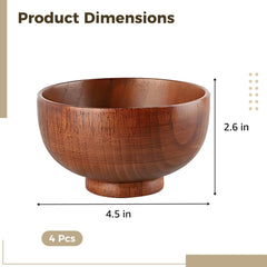 Lightweight sturdy wooden bowls suitable for family meals