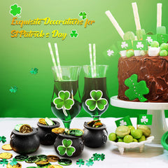 4 candy pots for St Patrick's Day decor