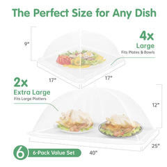Pop-up foldable mesh food covers with carry bag