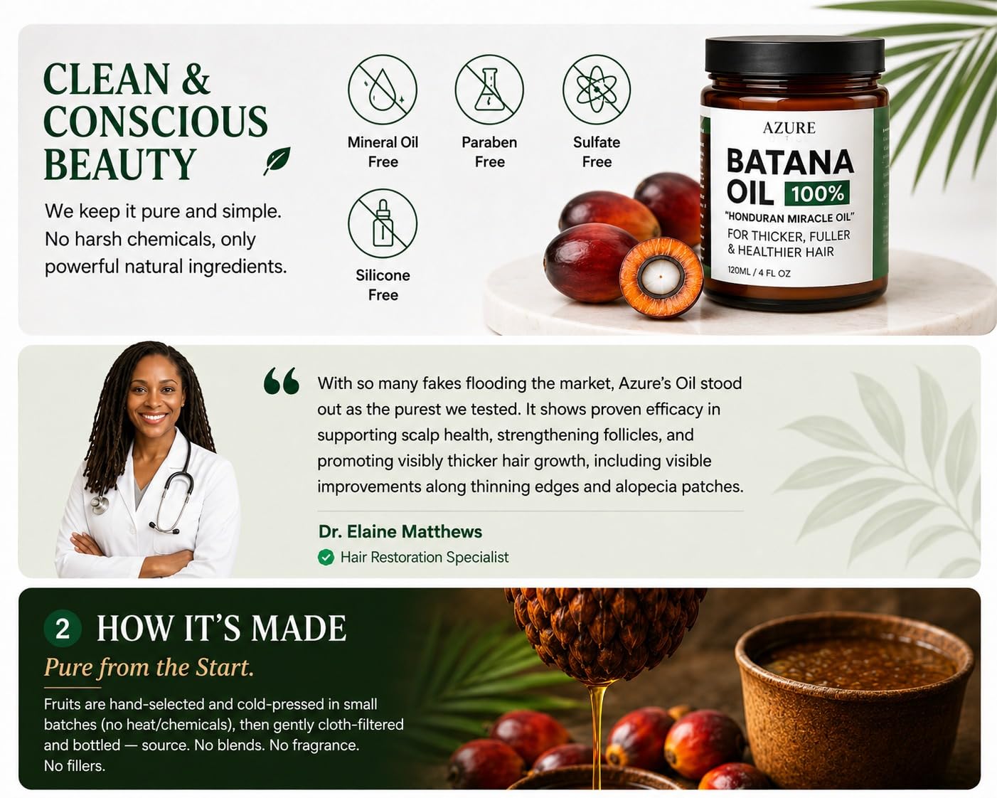 Batana oil paste adds shine and moisture without greasiness