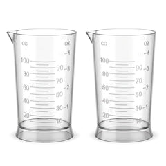 Two 4 oz hair dye measuring cups with V-Spout