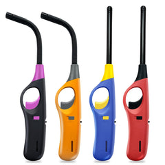 4 pack candle lighter set with colored bodies