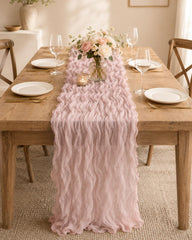 Light pink 17 x 108 inch table runner in a 4 pack