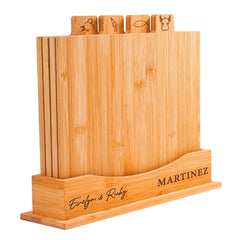 4-piece custom wooden chopping boards kitchen set
