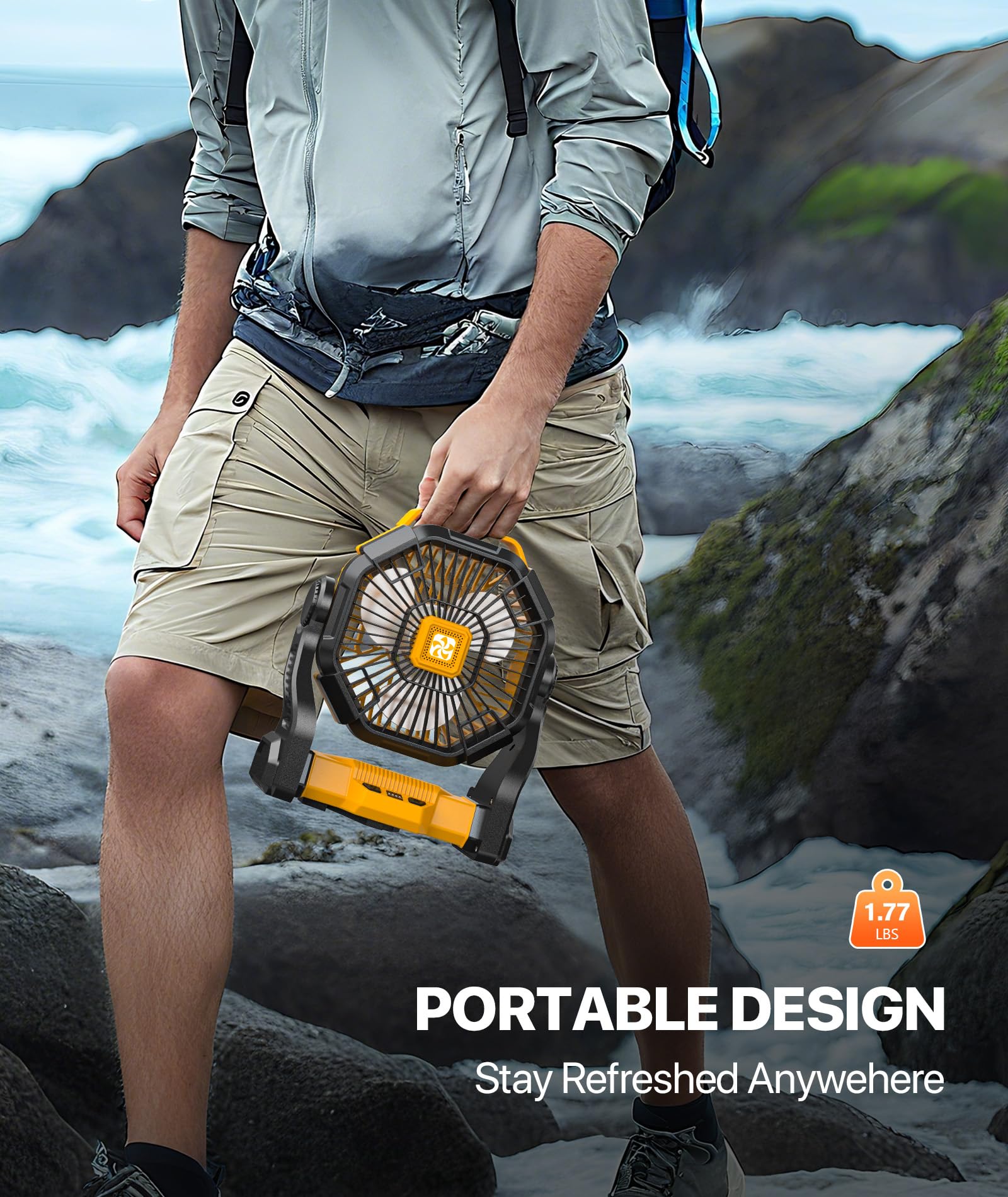 Travel fan suitable for camping fishing or outages