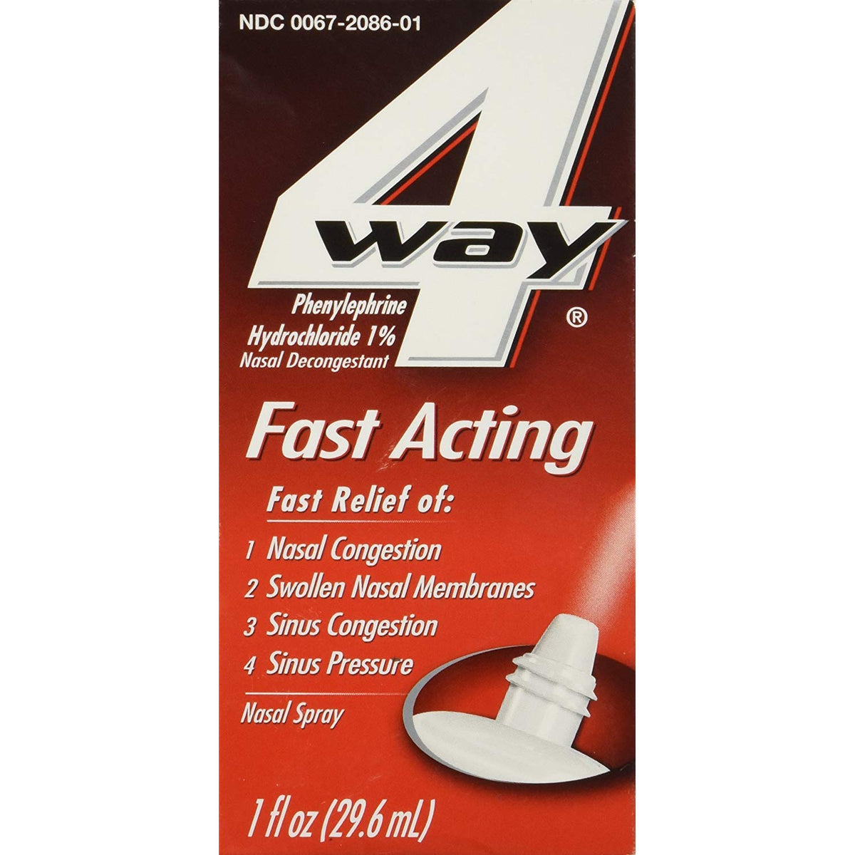 4 Way Fast Acting Nasal Spray 1 Oz Pack of 6 bottle