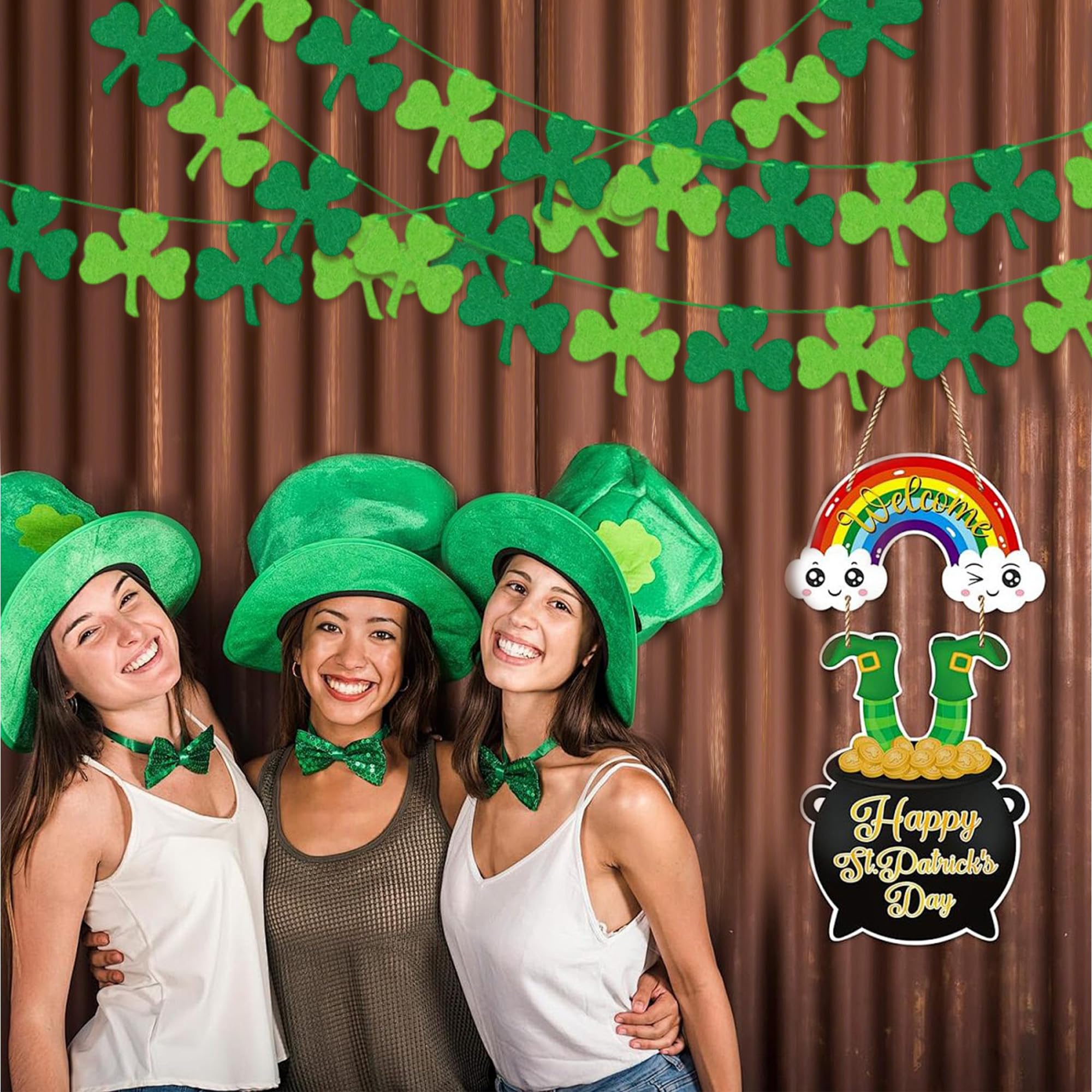 40 felt shamrocks 20 dark green 20 light green