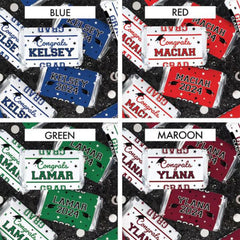 Shiny self-adhesive wrapper labels for graduation decor