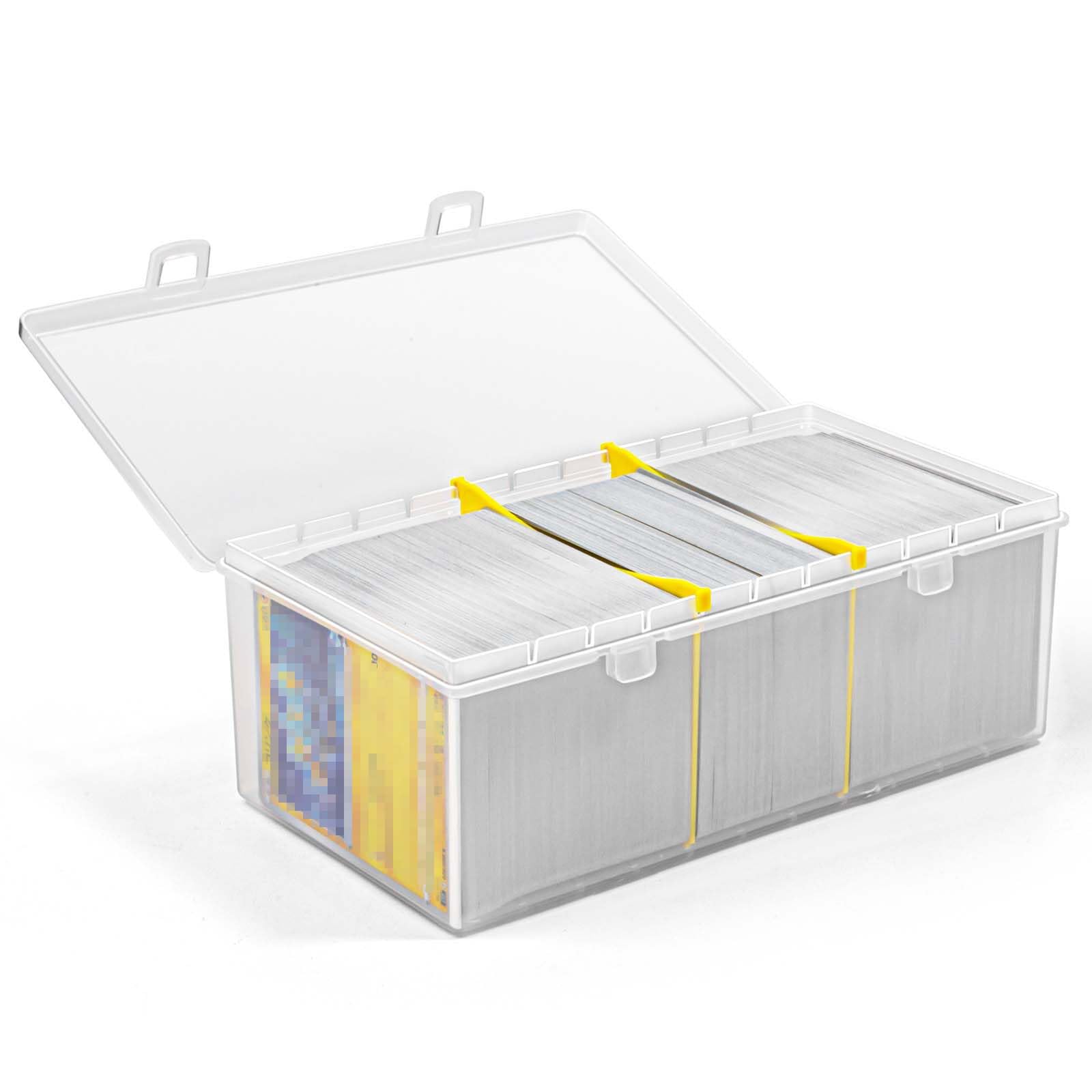 clear plastic 400 count trading card storage box