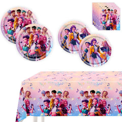 41Pcs Hunters Birthday Decorations set with 10 7inch plates 10 9inch plates 20 napkins and 1 tablecover