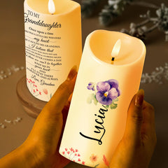 Personalized candle for granddaughter by 43Lotus