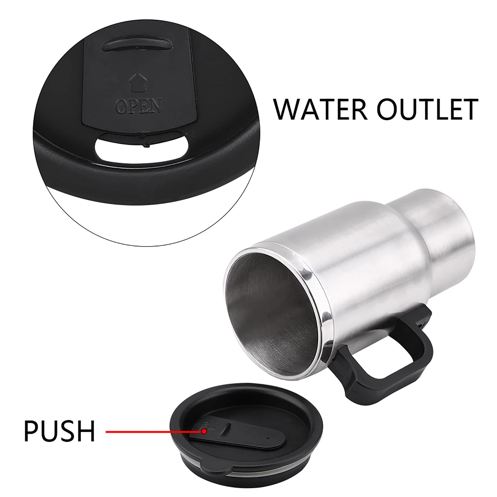 12V cigarette lighter powered travel mug