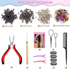 47 inch length tinsel hair extensions for versatile styles