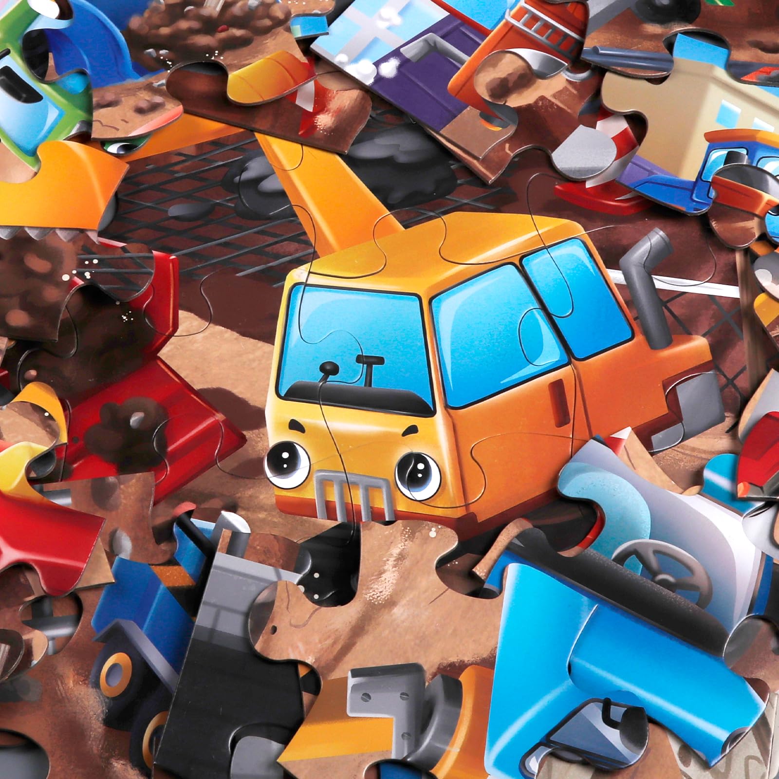 Durable extra-thick cardboard puzzle with non-toxic ink