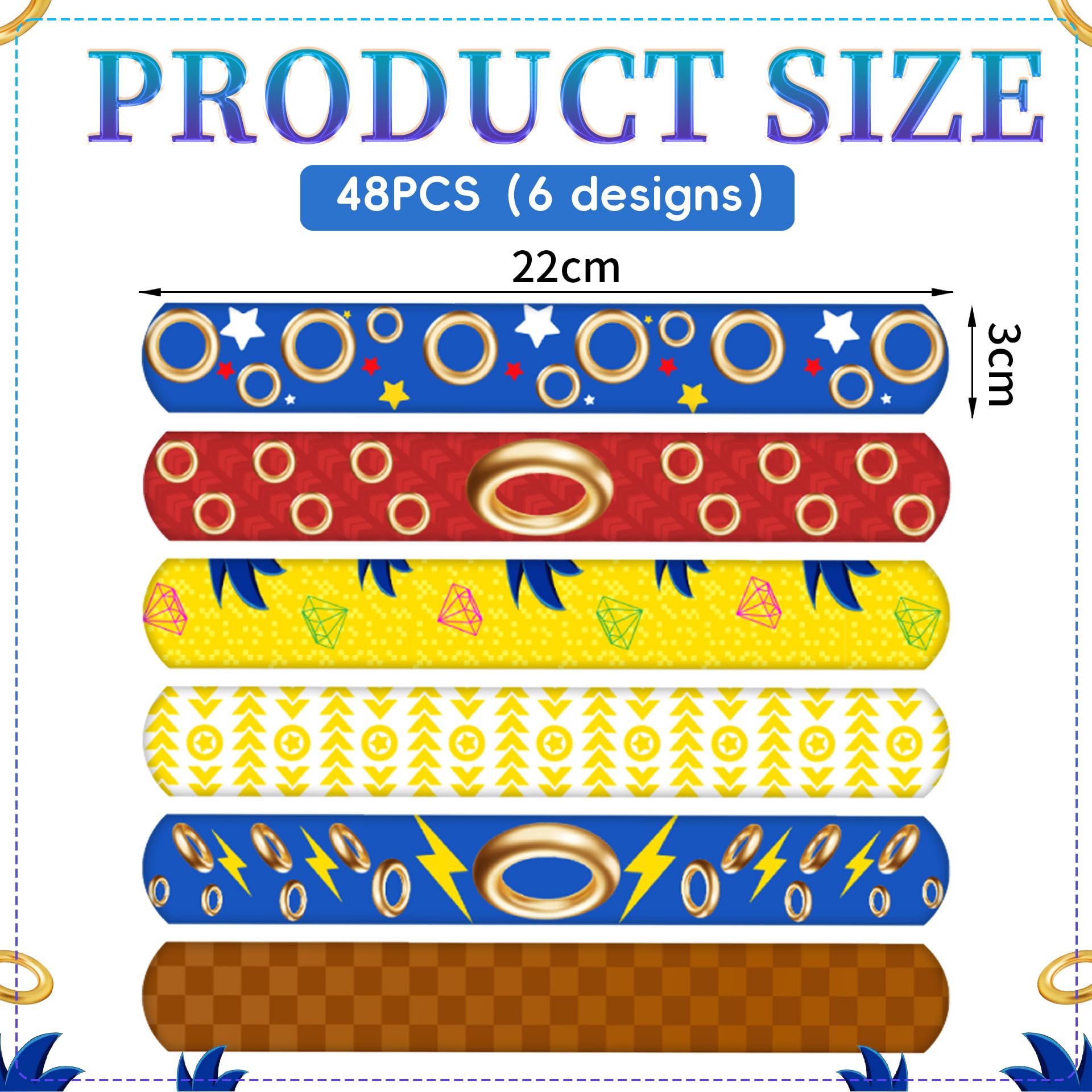 Colorful hedgehog wristbands for anime favors 8.7 inch size