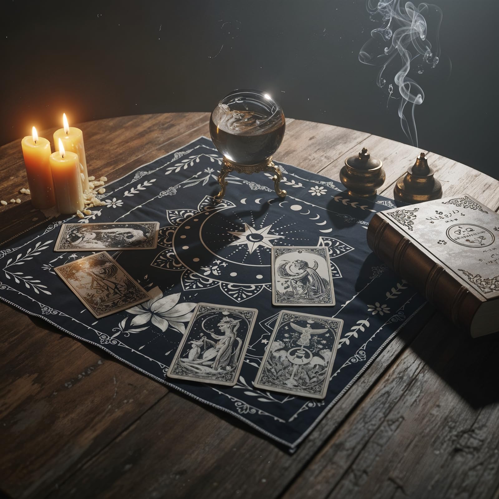 Polyester tarot altar cloth for witchcraft rituals