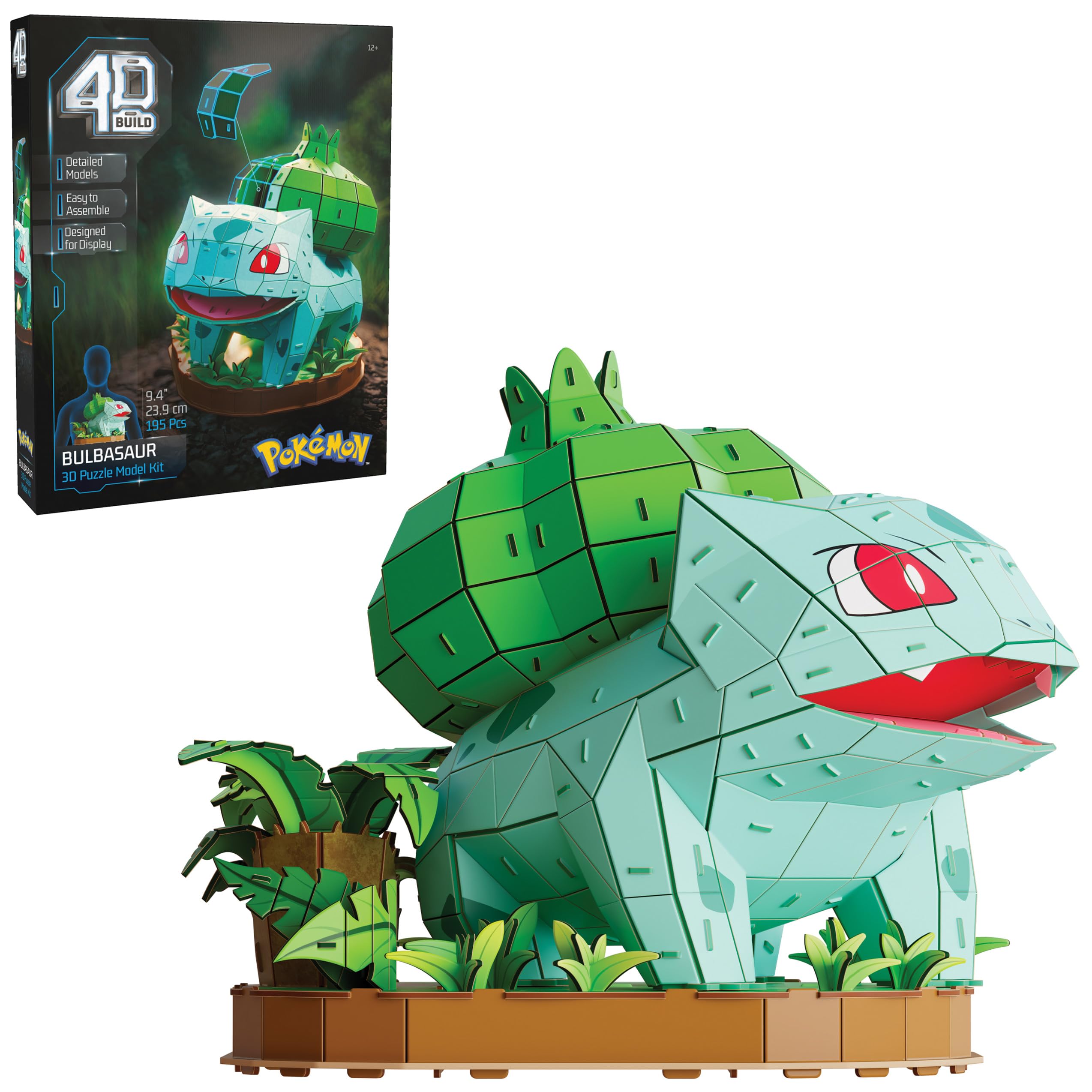 4D Build Pokémon Bulbasaur 3D Puzzle Model Kit packaging and sheets