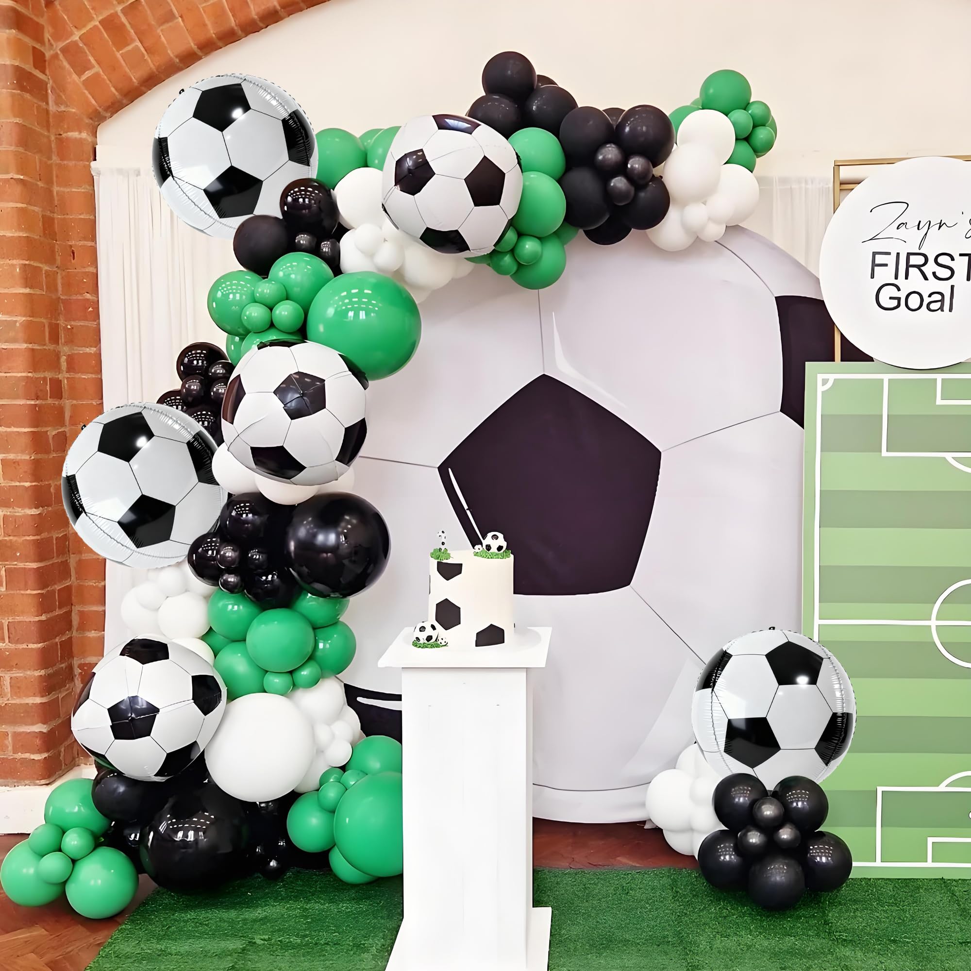Large 4D soccer foil balloons for party decor