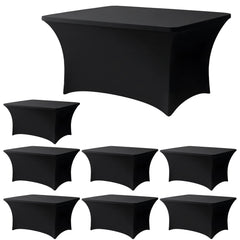 4ft black table cloth on a rectangular table top