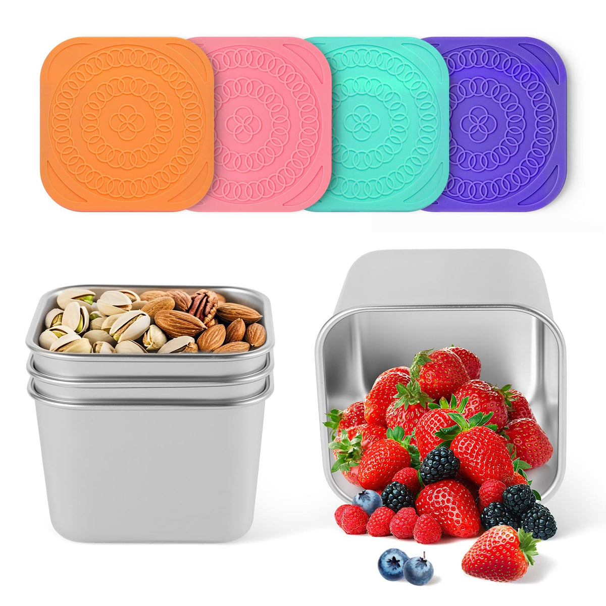 four-pack six-ounce snack containers for kids