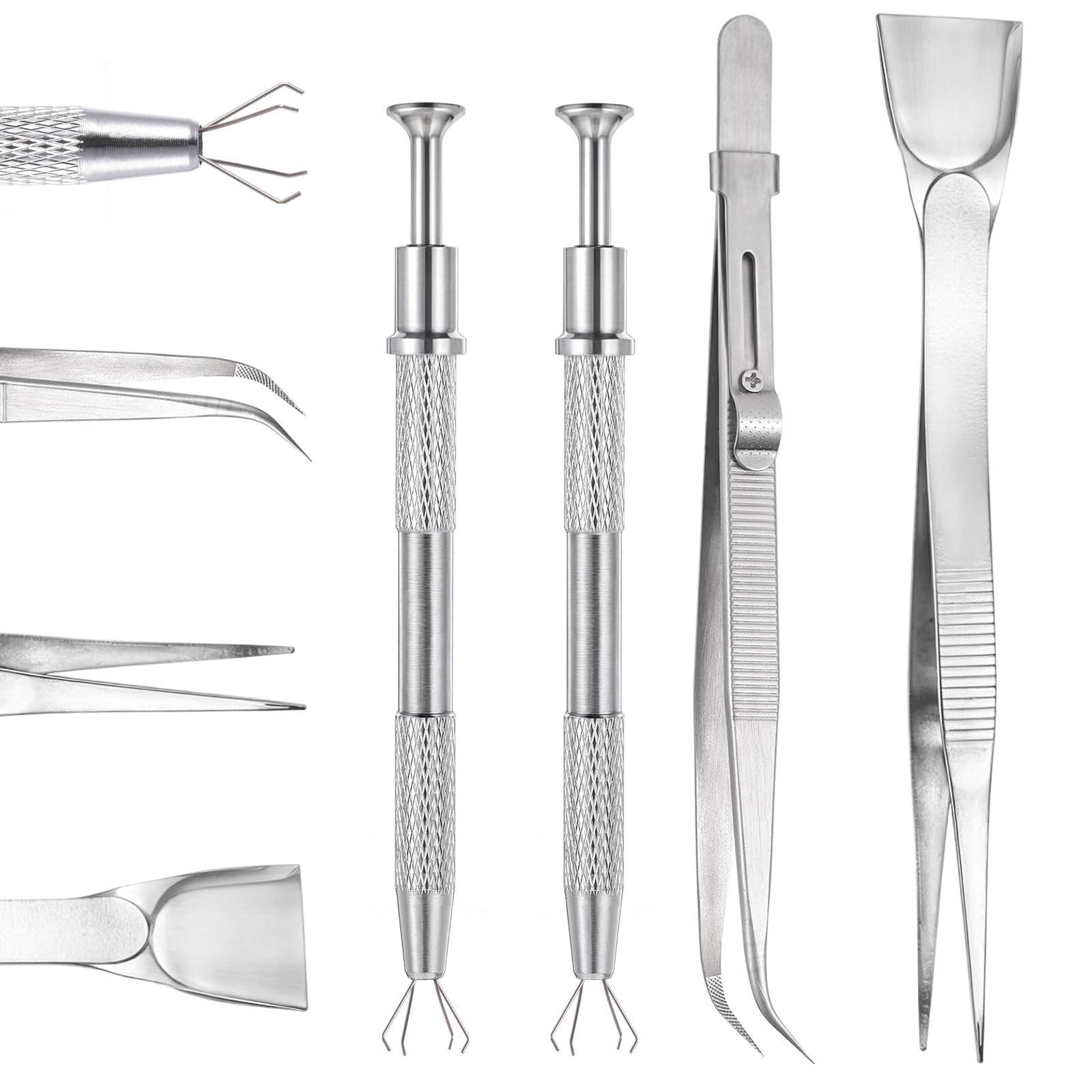 4Pcs cake decorating sprinkles tools set stainless steel four-claw pearl grabbers