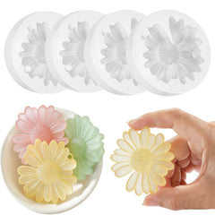 4 pieces daisy flower silicone mold set