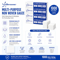 4-ply medical gauze pads absorbent for dental procedures image
