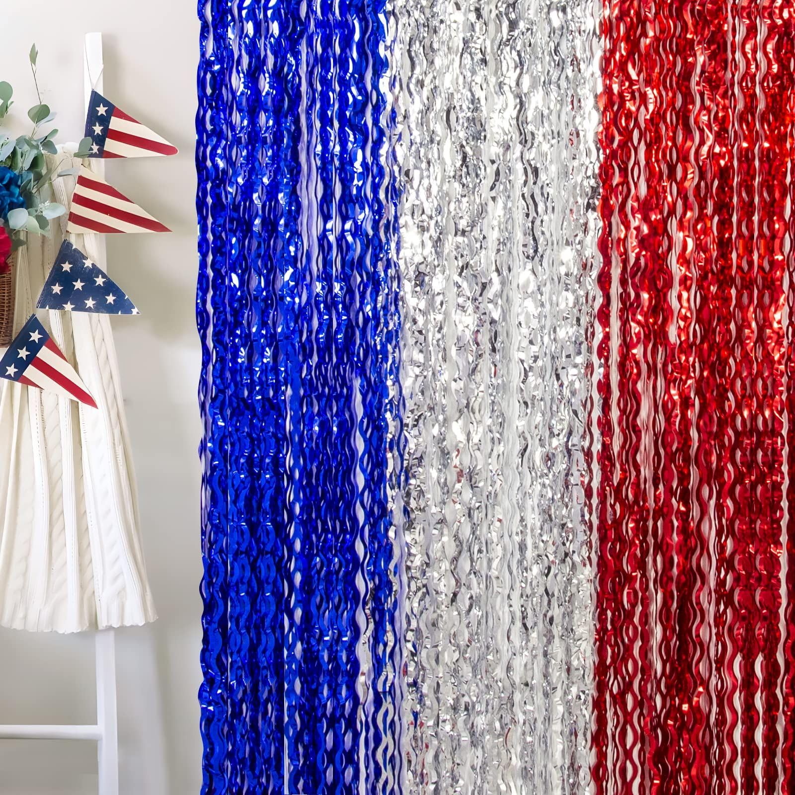 Wedding and party backdrop foil fringe curtain