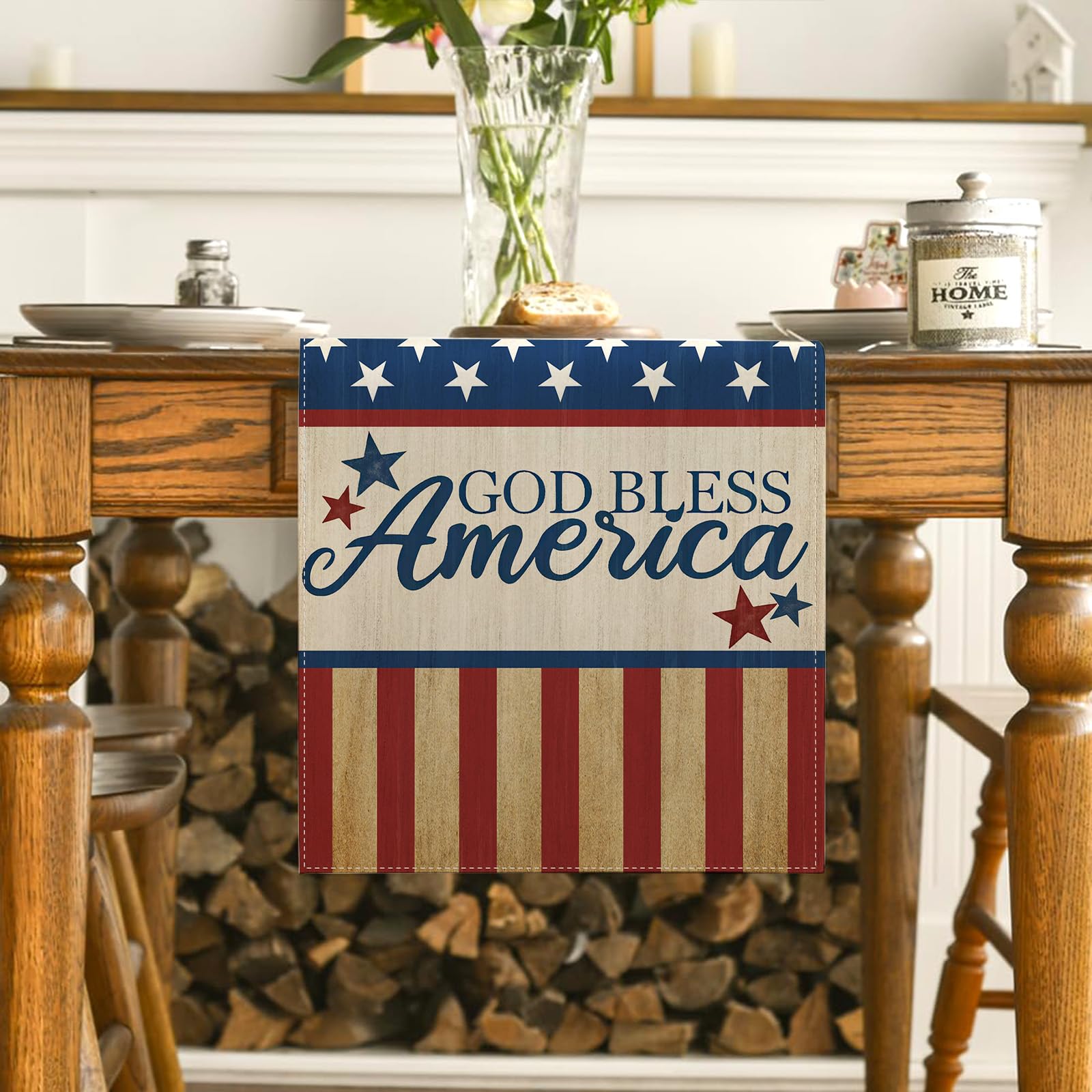 4th of July kitchen dining runner for home party