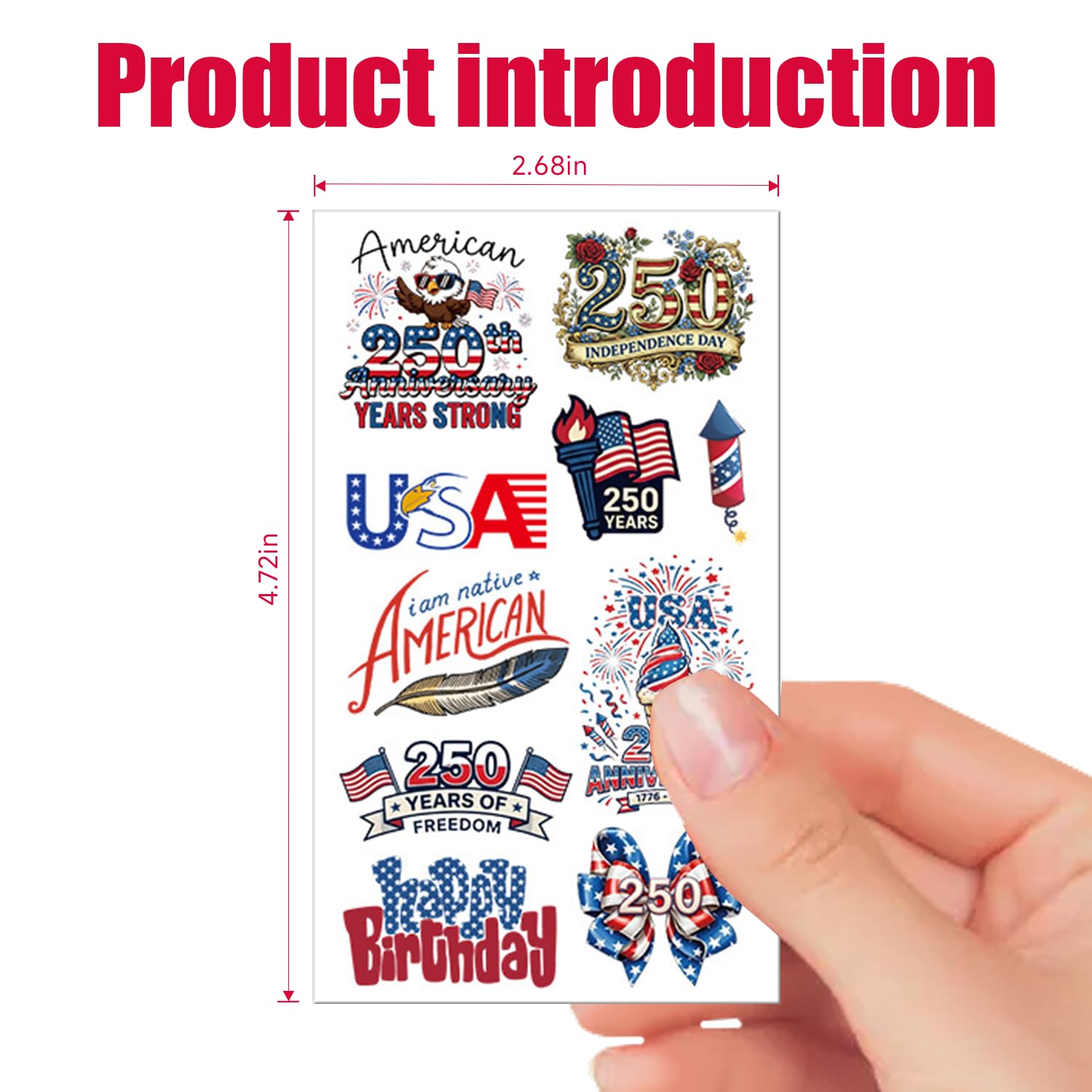 1776-2026 milestone patriotic tattoos for Independence Day