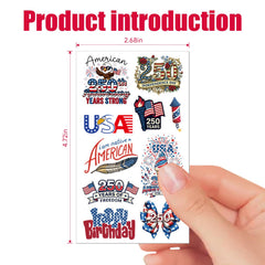 1776-2026 milestone patriotic tattoos for Independence Day