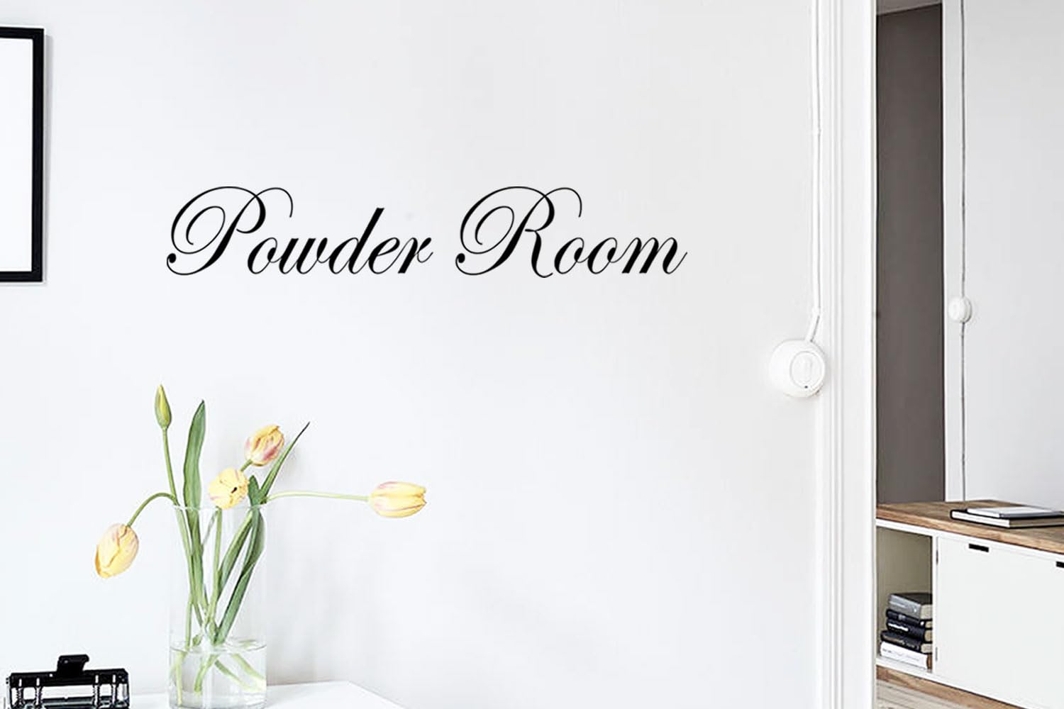 4x21 inch powder room decal size on surface