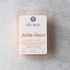Packet packaging measures 4x3 inches for melts