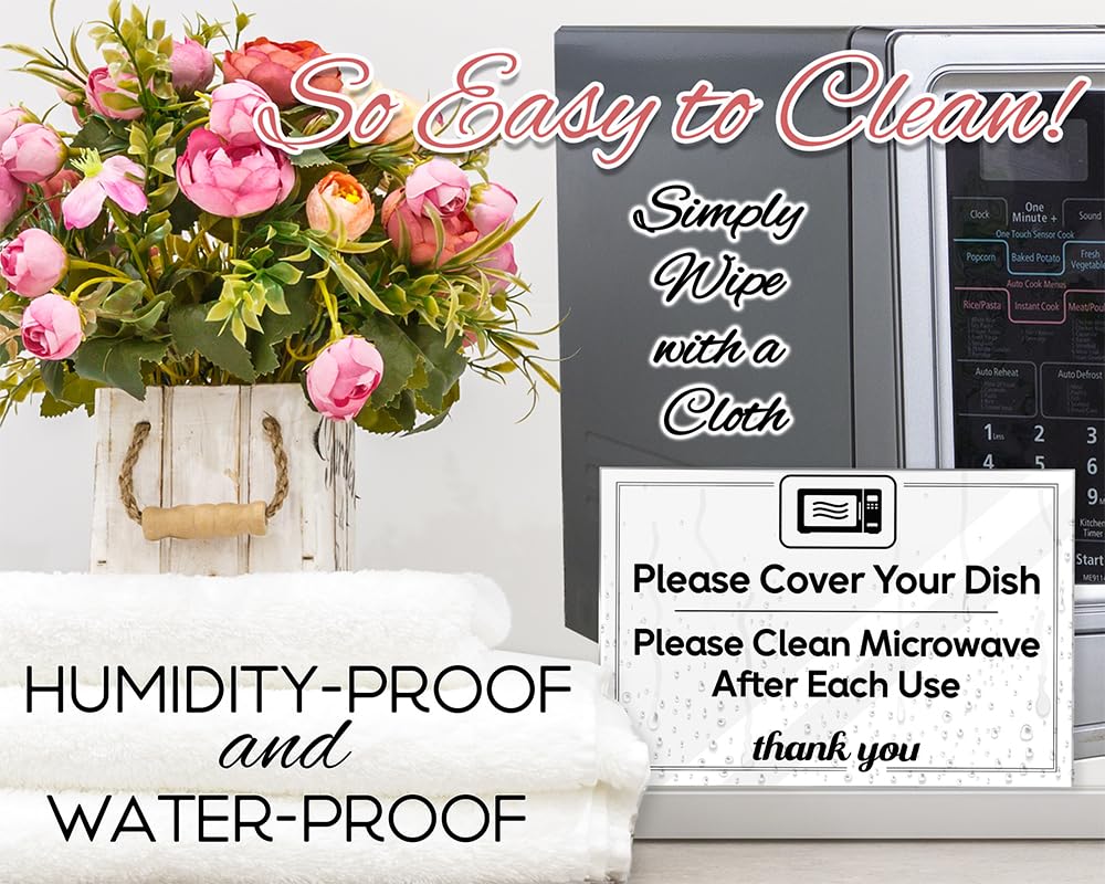 4x6 acrylic sign for damp spaces in kitchen