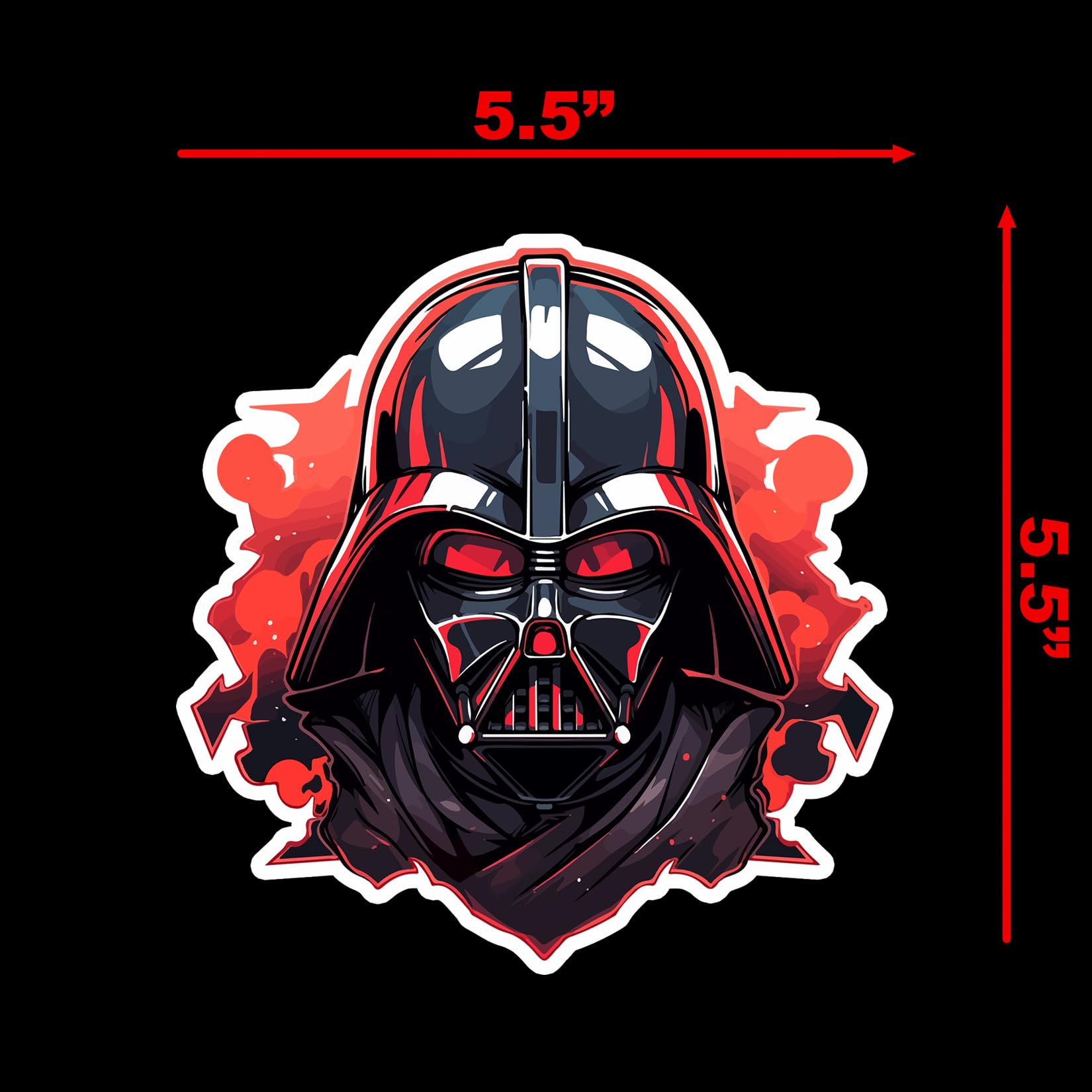 Weather proof finish on SW Vader Helmet Sticker
