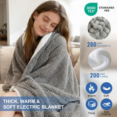 Control panel indicating 5 heat levels on heated blanket