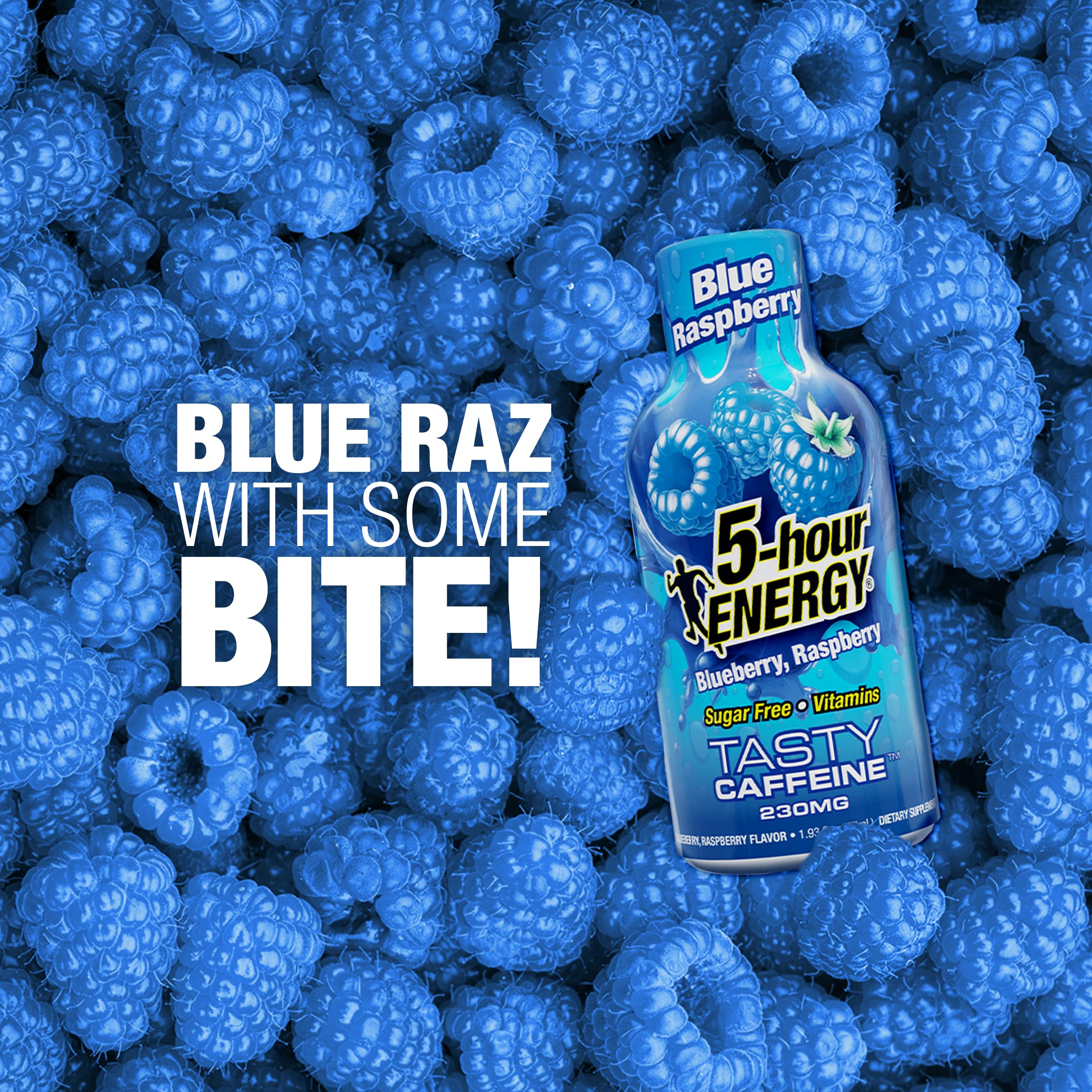 Blue raspberry flavor 5-hour ENERGY extra strength energy shot