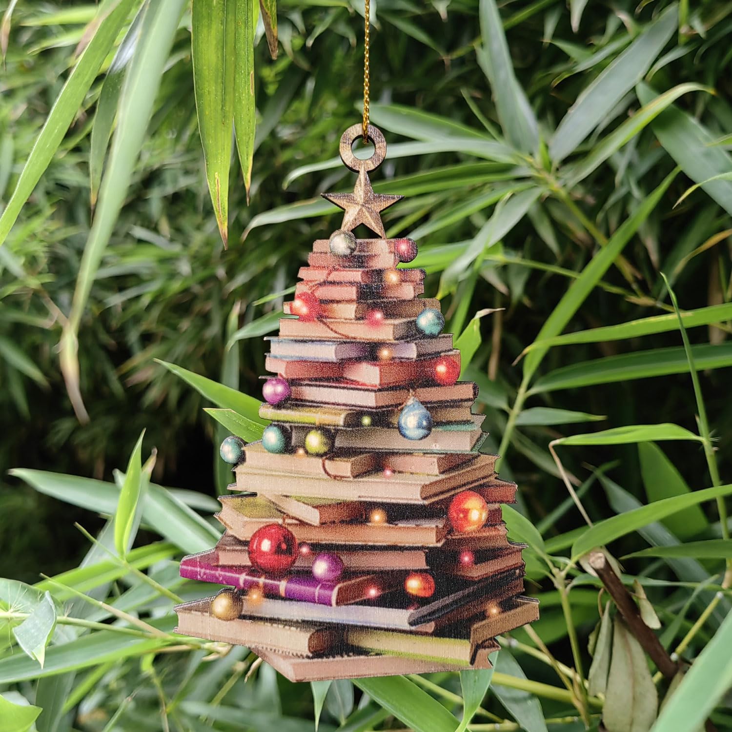 5 inch hanging accent book ornament set