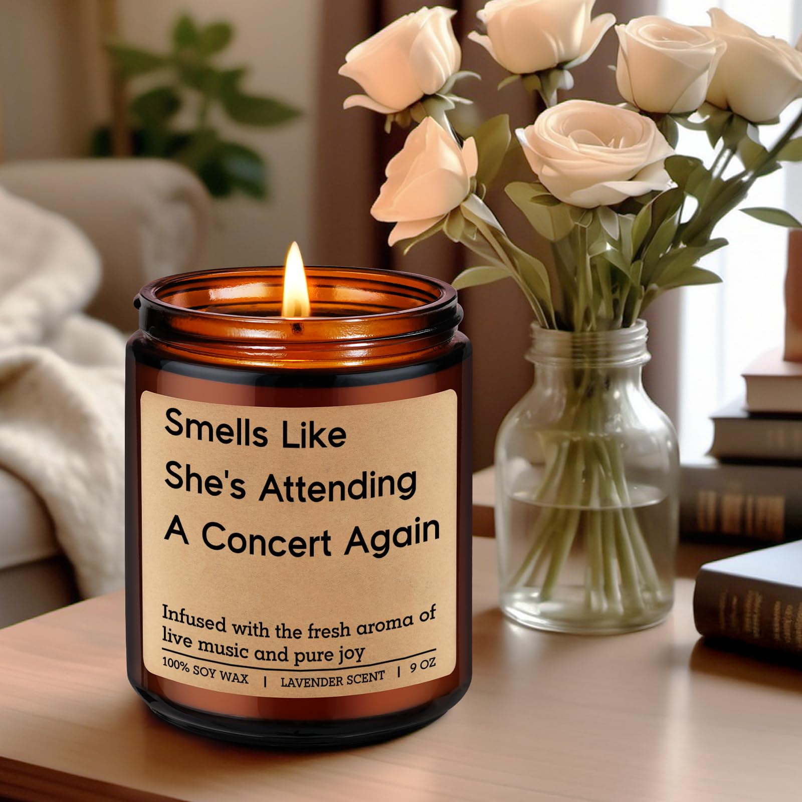 50 hour burn time candle for concert fans