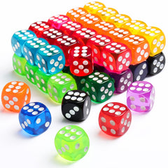 50 pieces dice set with storage box and 14mm size