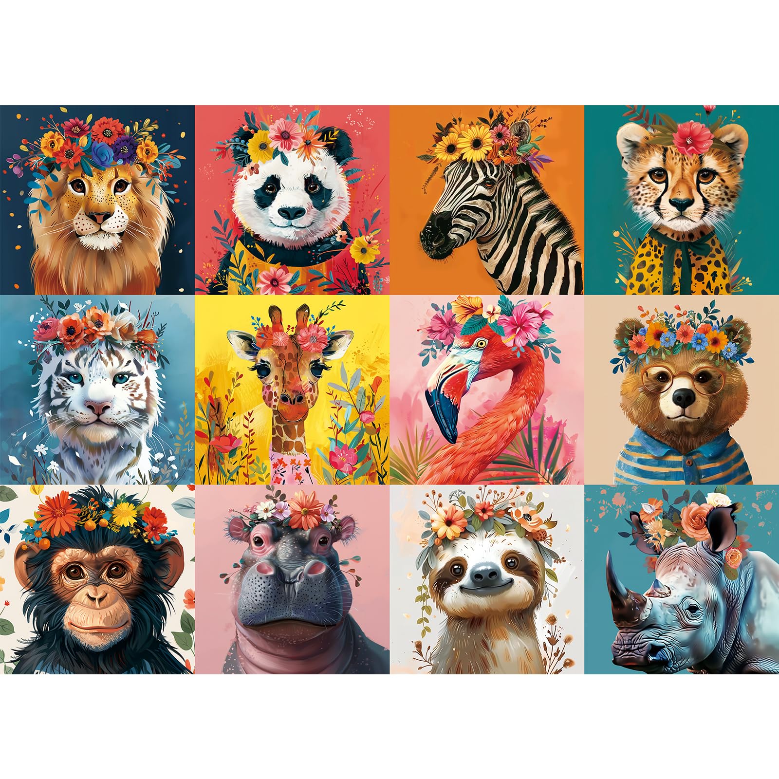 500 piece puzzles for adults with beautiful wild animals design