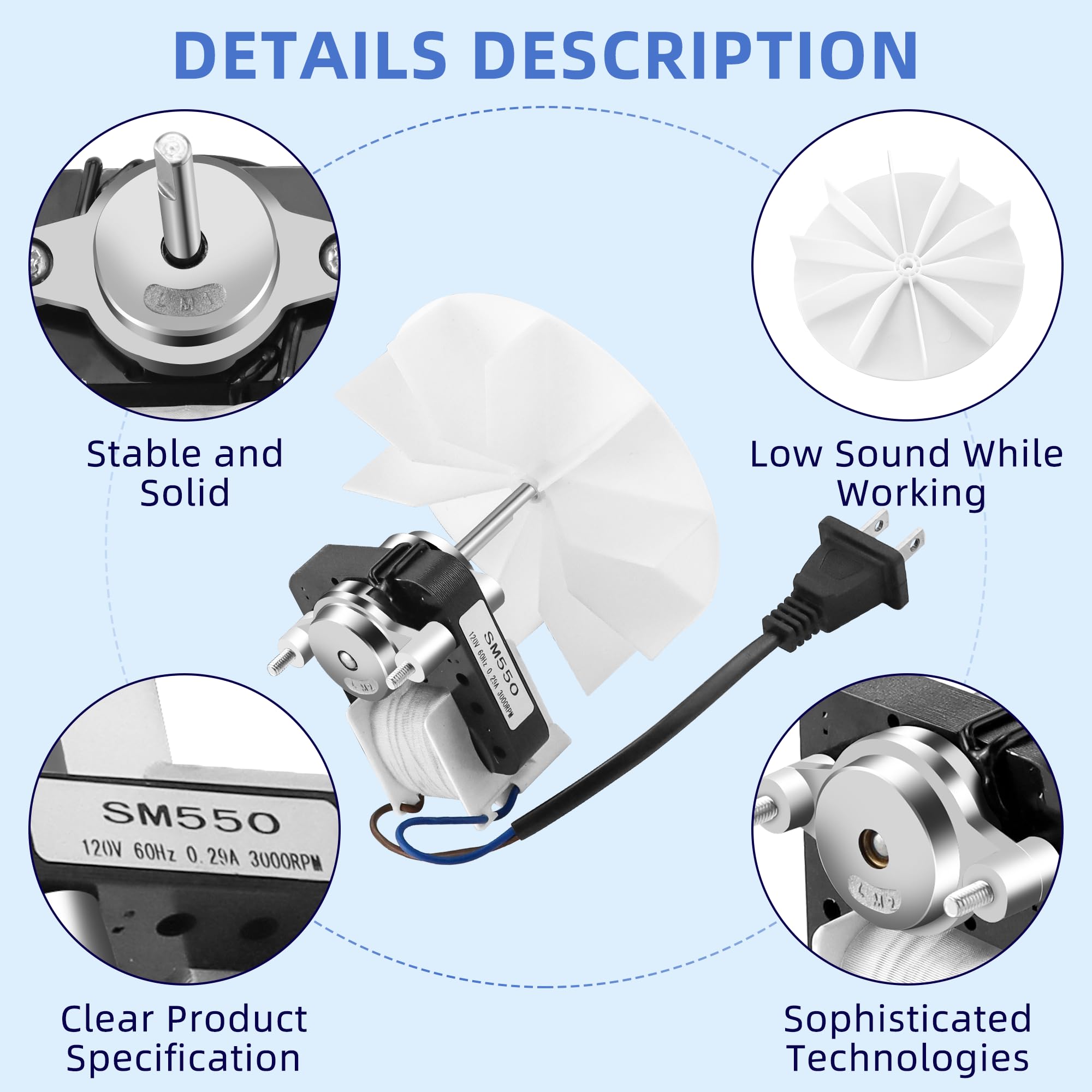 50 CFM 120V motor specification image