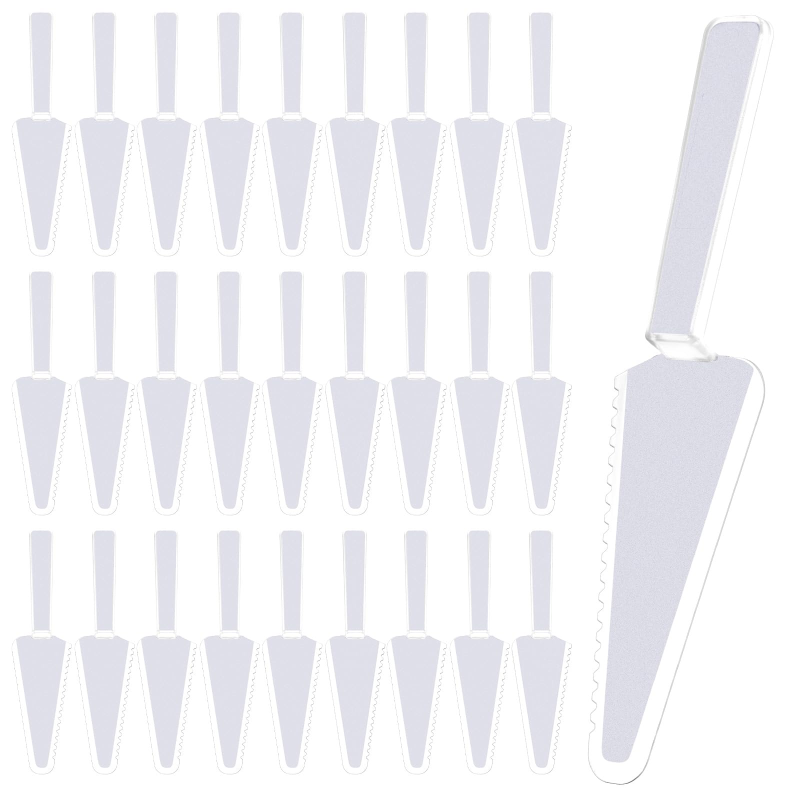 50pcs 9.1 inch plastic disposable cake cutter pack