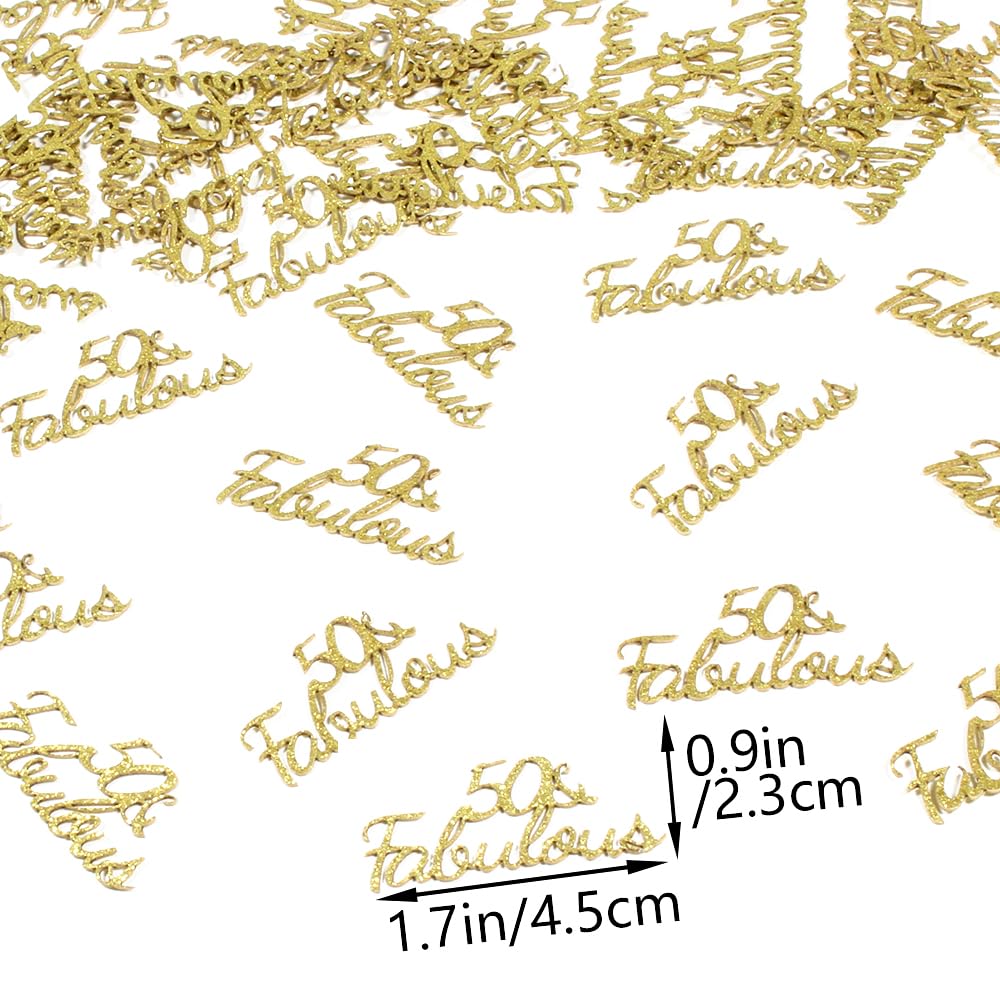 50th birthday celebration confetti product packaging