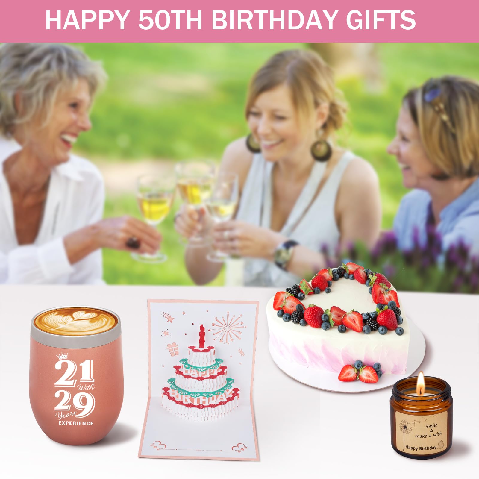 Fuzzy socks included in 50th birthday box for her